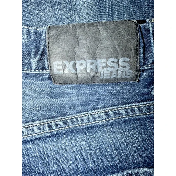 Express Kingston Classic Fit Boot Jeans Men’s 32x32 Blue Stretch Denim - Picture 6 of 9